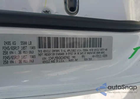 2019 Jeep Cherokee Trailhawk 4X4 из США, поврежденный, VIN 1C4PJMBN3KD487461